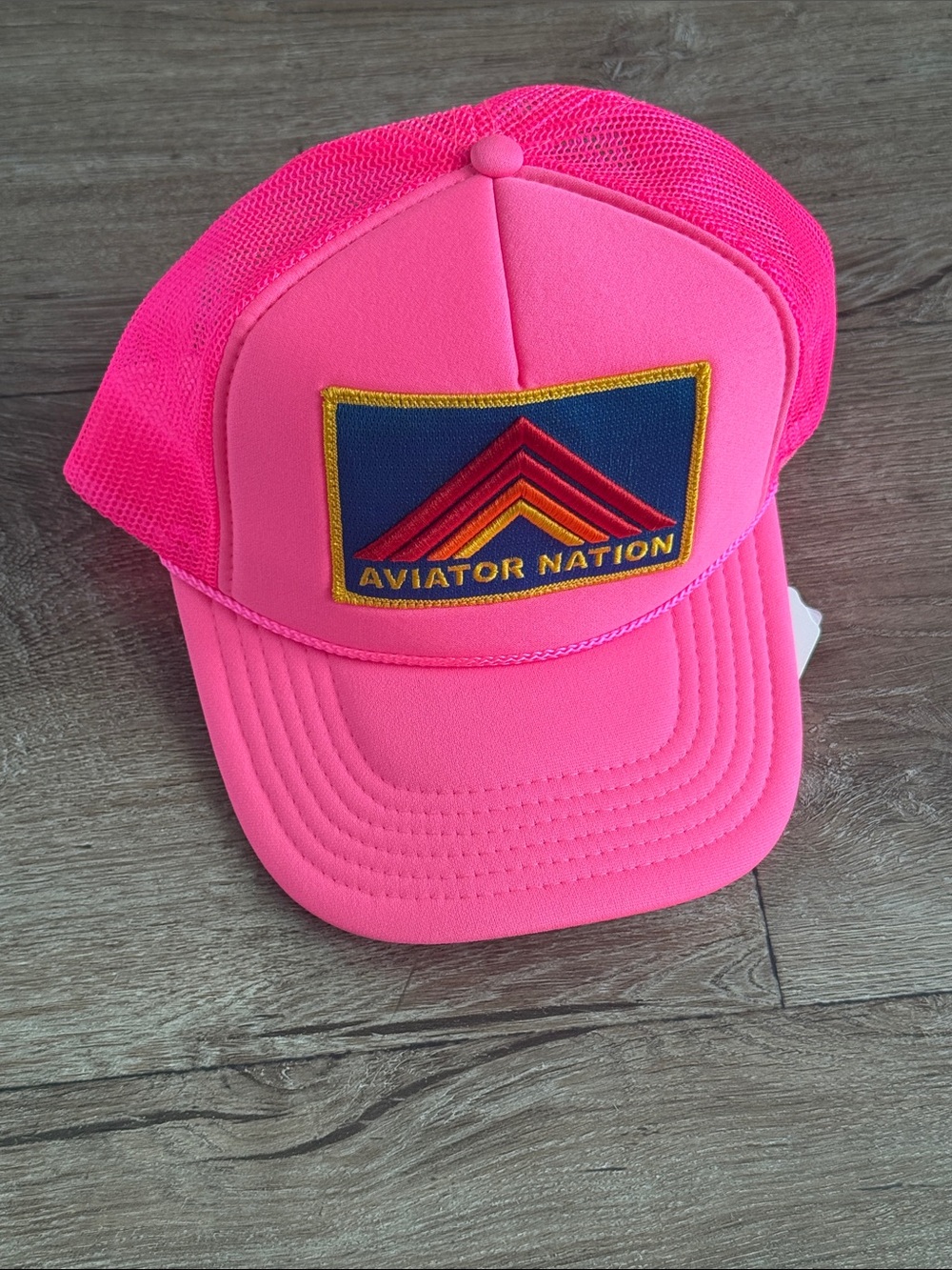 Aviator Nation Neon Pink Trucker Hat Adjustable Mesh Snapback Cap Unisex